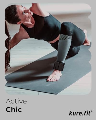 Pilates Weight | Wrist & Ankle Weights for Women | Weighted Bangles | 1LB/ 2LB Each (Set of 2) - color: Black, size: 2 LB