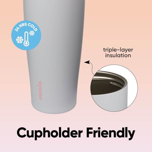 Owala FreeSip Tumbler Stainless Steel Water Bottle 40 oz Beach House | Triple-Layer Insulation | Leak-Proof Lid with Push-Button | Double Threaded Lid for Left and Right-Handed Drinking - color: Beach House, size: 40 Ounces