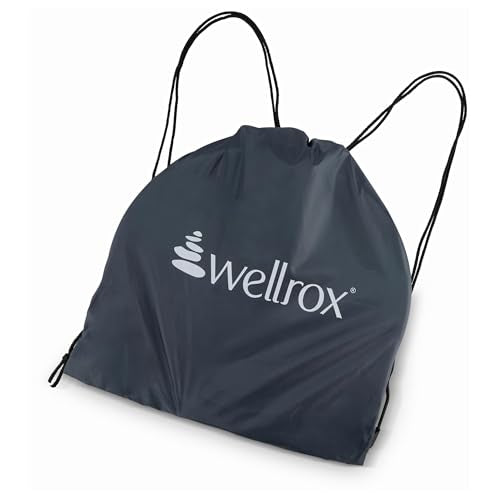 Wellrox Pilates Ring and Carrying Bag- Lightweight Magic Circle Yoga Ring- Core, Thigh and Arm Exerciser for Yoga, Pilates, Strength Training (15 inches) - color: Grey