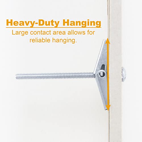 KURUI Heavy Duty Hollow Drywall Anchors for Sheetrock Ceiling, Toggle Bolts and Wing Nut Kit, 28Pcs Metal Dry Wall Anchors and Screws Assortment Set, Butterfly Anchor for Hanging 1/8, 3/16, 1/4 - style: 28 Pack