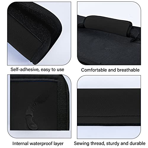 2 Pack Luggage Handle Wraps for Suitcase, Bright Color Comfort Soft Handle Covers (Black) - color: Black