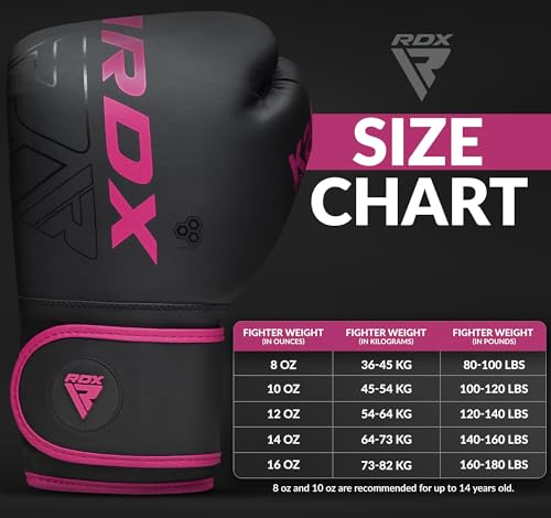RDX Boxing Pads and Gloves Set, Maya Hide Leather Kara Hook and Jab Curved Focus Mitts with Punching Gloves for MMA, Muay Thai, Kickboxing Coaching, Martial Arts - color: Pink, size: 16OZ