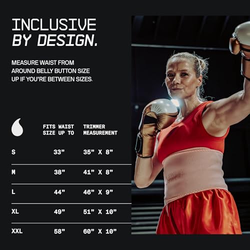 Sports Research Sweet Sweat® Waist Trimmer for Women and Men - Sweat Band Waist Trainer for High-Intensity Training & Workouts Black/Pink
