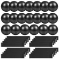 40 Pcs 9 Inch Bulk Pilates Balls Resistance Bands Set 20 Mini Bulk Exercise Balls Yoga 20 Resistance Loop Exercise Bands for Stability Fitness Physical Strength Office Training Gym - color: Black