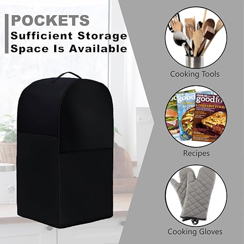 Commercial Food Mixer Cover - Waterproof Dustproof Protection for 15QT Stand Mixers - High Density Black Cover by Sean Jacjy - size: 15QT Commercial Food Mixer Cover