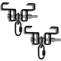 SELEWARE Heavy Duty Punching Bag Hanger and Beam Clamp for Boxing, Muay Thai, MMA - color: A. Beam Clamp with Carabiner (2 Pack)