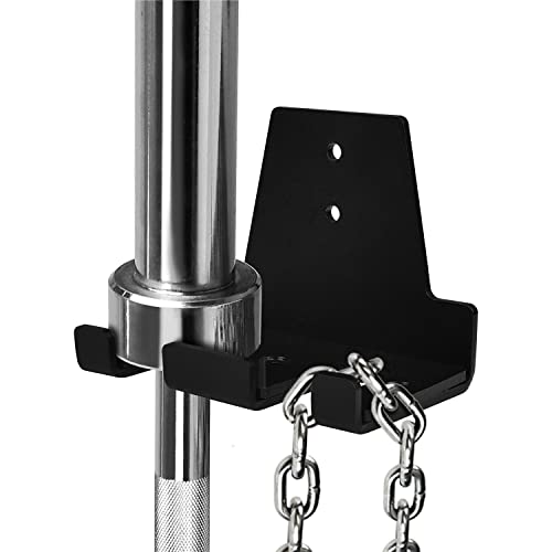 Yes4All Vertical Wall Mounted Olympic Barbell Holder, Barbell Storage Rack, Hanging Barbell Rack for Home Fitness Equipment - color: Black Vertical Wall Mounted - 2 Bars