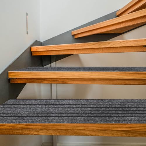 Beavorty Outdoor Rug Indoor Outdoor Rugs Tread Stair Carpet Non-Skid Safety Rug Wood Steps Indoor Runners Dogs Cats Stair Rugs Keep Elders and Pets Safe Stair Treads Door Mats Outdoor