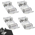 4 Pcs Roller Sewing Machine Presser Foot, Low Shank Snap-On Compatible with Singer Brother Janome Juki & More Sewing Machines, Ideal for Fabric Sewing & Craft Projects