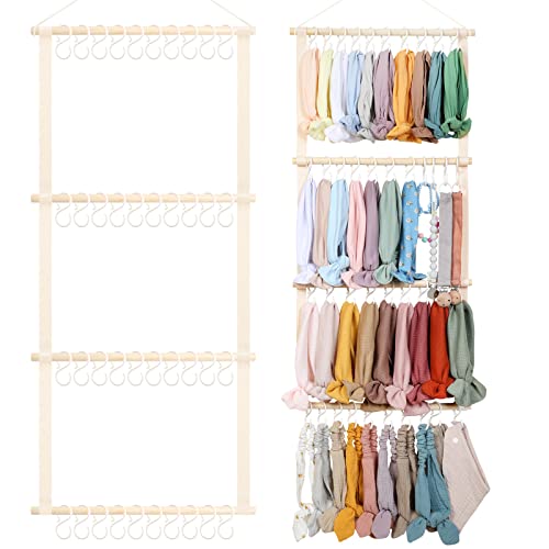 POVETIRE Headband Holder Head Bands Organizer for Girls, Baby Headbands Hair Accessories Organizer Storage Wall Hanging Decor for Nursery Toddler Girls Room… - color: Beige-2