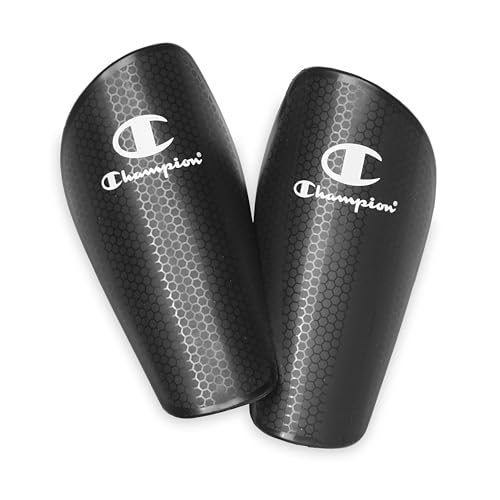 Champion Defender Elite Youth Soccer Shin Guards, Slip-in Curved Plastic Plate and EVA Foam Interior for a Contoured Fit, for Boys/Girls Soccer Game - size: Large-X-Large