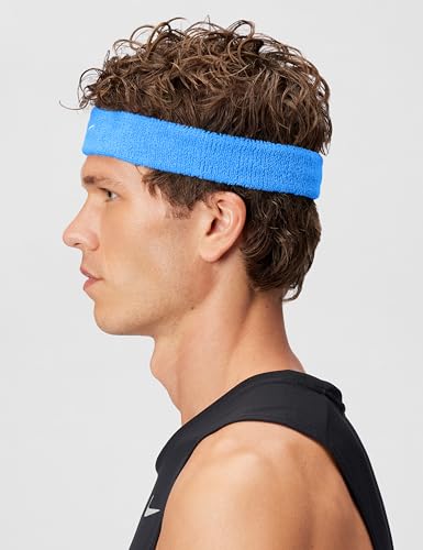 Nike Unisex Adult Swoosh Classic Headband - color: University blue/white