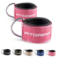 Fitgriff® Ankle Straps V2 for Cable Machine (2 Pieces) - Gym Workout Equipment - Leg Pulley Attachment, Kickback Straps - color: Pink