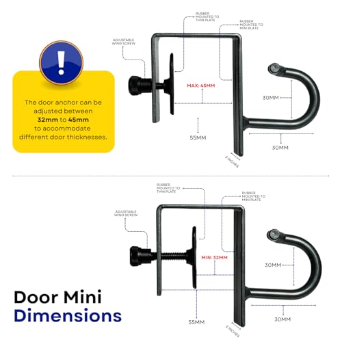 Anchor Gym Door Anchor for Exercise Bands - Resistance Door Anchor for Body Weight Straps, Resistance Band Door Anchor for Strength Training, Yoga, Home Gym, Physical Therapy - style: Pack of 2