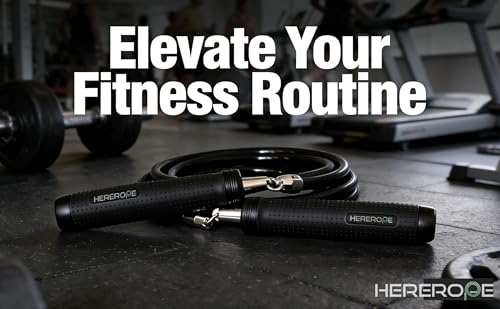 Weighted Jump Rope 1LB for Men & Women - Heavy Duty 11mm Steel Cable, Metal Handles with Smooth Spin, Comfortable Grips & Adjustable Length | Perfect for Muay Thai, MMA & High-Intensity Fitness Workouts