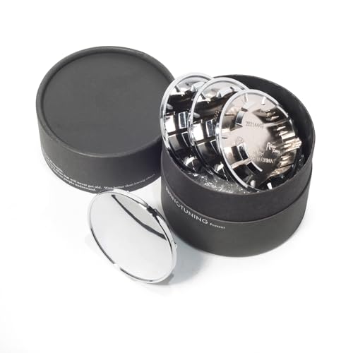 RTrhinotuning 2-3/4" Wheel Center Caps Compatible with Focus #2M51-1000-AA #2M5Z-1130-AB, OD: 2.75"(70 mm) ID: 1.98"(50 mm) Chrome Silver Rim Caps - color: Chrome