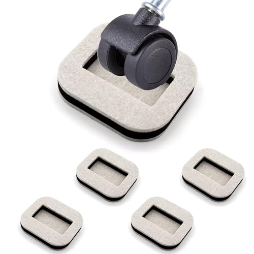 5 Pack Felt Chair Leg Floor Protectors Office Caster Pad for Preserve Hardwood Furniture Stoppers to Prevent Sliding Prevent Scratches Reduce Noise Beige