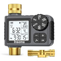 Water Timer for Garden Hose with 100% Metal Pipe, Programmable Sprinkler Controller for Garden Faucet with Auto/Manual/Rain Delay Mode, Irrigation Timers for Lawn, Yard, Outdoor Plants - size: 1 Zone-Metal Pipe