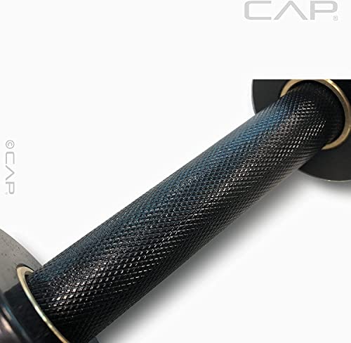 CAP Barbell Olympic Dumbbell Handles | Multiple options - style: Black No Collars