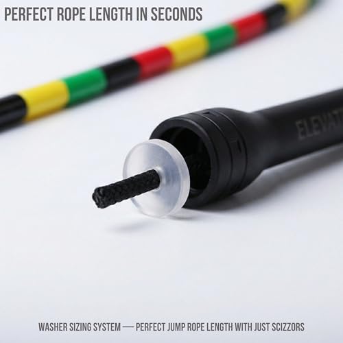Pro-Grade Beaded Jump Rope for Beginners - color: Rasta