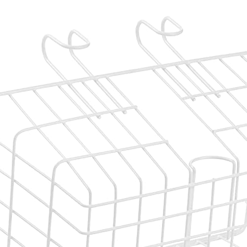 Retrospec Apollo-Lite Lift-Off Bike Basket - Detachable Steel Handlebar Basket with Carrying Handle for Commuting, Shopping & Beach Trips - 14.5in x 9.5in Weather-Resistant Biking Gear - color: White