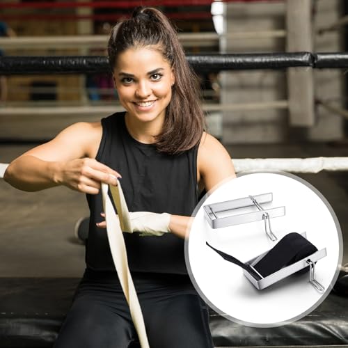 2 Pack Hand Wrap Roller Stainless Steel Wrist Roller Portable Zip Hand Wraps Equipment Fits 2" Wide & Any Lengths Wraps