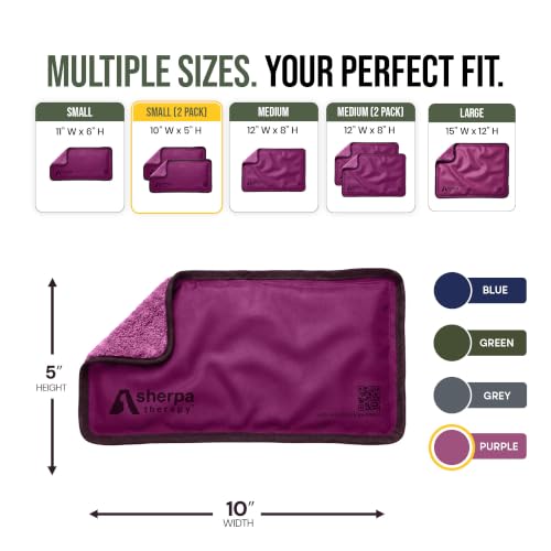 Small Soft Ice Packs for Injuries Reusable - Hot and Cold Flexible Gel Ice Packs Reusable for Ankle, Hand, Wrist, Head Pain Relief - 5" x 10" - 2PK - Purple - size: Small (2 pack), style: Purple