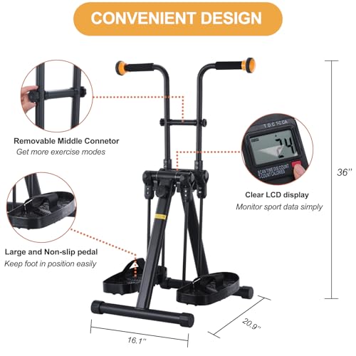Pedal Exerciser Bike for Seniors, Arm Leg Hand and Knee Elderly Exercise Equipment, Sitting Home Exercise Machine for Total Body, Upper and Lower Limb Trainer