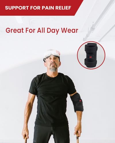 Hurmoya Elbow Brace Night Sleep, Cubital Tunnel, Ulnar Nerve Entrapment | Comfortable Compression Sleeve Immobilizer, Elbow Splint with 2 Removable Metal Splints, Pain Relief for Men and Women (M) - size: Medium