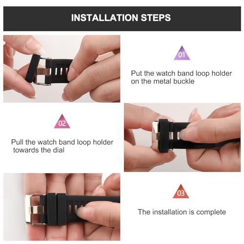 8-Pack Band keepers Compatible with Garmin Forerunner 265/35/235, Forerunner 965 955 945 935 265 255 245 Watch Bands, Silicone Replacement Watch Band Loop/Holder/Retainer Fastener Rings