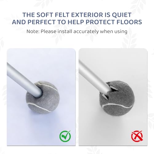ANCKNE Walker Tennis Balls Precut Tennis Balls for Walkers 4PCS Walkers Legs Universal Precut Glide Balls, Heavy Duty Long Lasting Felt Pad Glide Coverings for Furniture Legs and Floor Protection - color: Grey