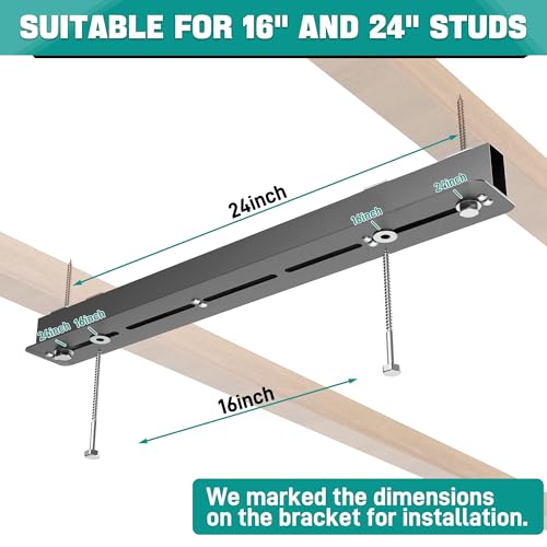 EVERHANGER Ceiling Storage Rack, Heavy Duty Overhead Garage Storage Rack, Adjustable Ceiling Bin Storage System, 5 Sets for 4 Bins, 26 Inch - style: For 4 Bins