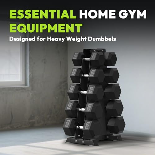 HANDBODE A-Frame Dumbbell Rack | Ideal for home gym, space-saving triangular frame, heavy-duty steel, holds multiple dumbbells securely - color: 1 X 5-Tier A-Frame (800lb)