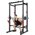 Bongkim Power Rack, Rack Cage for Weight Training, Adjustable Squat Stand Rack for Home Gym Equipment, Lifting Cage with 660lb Capacity - color: Black