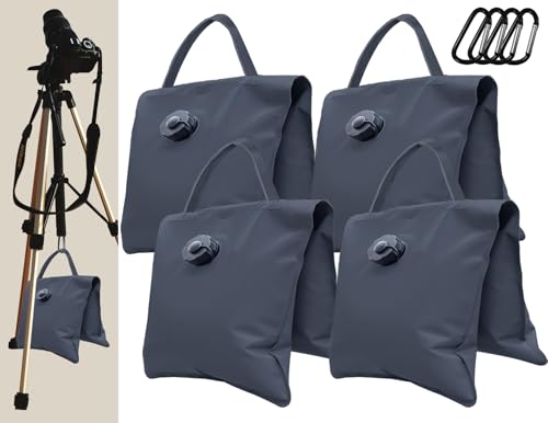 Eurmax USA Saddle Design Water Weight Bag Heavy Duty Water Saddlebag Portable Water Bags Outdoor Weights Photo Video Studio Stand 4-Pack(Slate Gray) - color: Gray, style: water