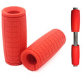 Weight Bar Grips Fit Standard Barbell, Dumbell Handles, Thick Bar Training Adapter For WeightLifting & Cable Attachments Fitness Training Rope Grips For Body Arm Forearm Builder Strength - color: Red