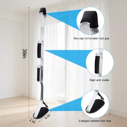 39 Inch Leg Lifter After Hip Replacement and Knee Surgery Recovery Rigid Leg Lifter Strap with Padded Foot Loop Elderly Mobility Aid