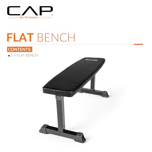 CAP Barbell Flat Weight Bench Color Series - color: Black