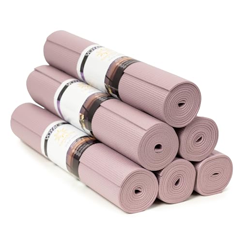 Voyage 5mm Studio Yoga Mats, 6 Pack, 72x24in - color: Lilac