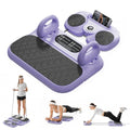 Multifuncional Pilates Board & Push Up System with Timer, Ab Wheel & Core Sliders, Portable Home Gym Kit with Resistance Ropes & Plank Support, Full Body Workout for Women & Men (Simulates Reformer)