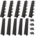 Baselayer Interlocking Floor Tile Trim Pieces - Beveled Edges and Corners - Durable ½ in TPE (Rubber Like, NOT Foam, no Odor) - 10 Edges and 4 Corners - Made in USA