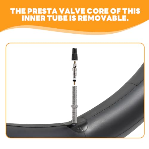 2-PCS 28"/29" Self-Sealing Bike Tubes 28/29 x2.125-2.40 RFV48mm Automatic Repair, Puncture Resistant Compatible with 28/29x2.125/2.2/2.25/2.3/2.35/2.4 Bike Bicycle Tire Tubes Presta Valve