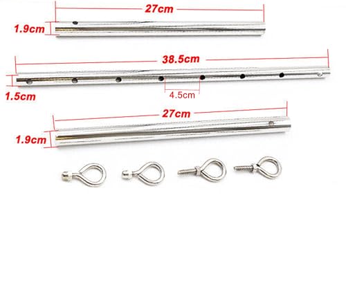Stainless Steel Silver Adjustable Pilates Bar Set Sports Aid Training Fitness Gear Adjustable and Detachable 22-36 Inch (Silver A) - color: Silver a