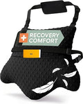 MOYOAMA Hysterectomy Pillow Post Surgery – Form-Fit Support Shield with Secure Straps, 2 Pockets, & Cozy Muff – After Hysterectomy Recovery Must-Haves, Post-Op C-Section Pillow Post Surgery Gifts - color: Charcoal Black