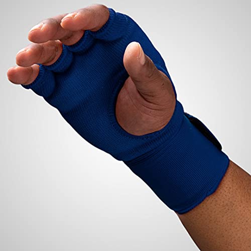 Hayabusa Quick Gel Hand Wrap Boxing Gloves | Slip-On Design, Padded Knuckle Protection, Hook and Loop Closure, Muay Thai Kickboxing, Men and Women, Sparring - color: Blue, size: X-Large