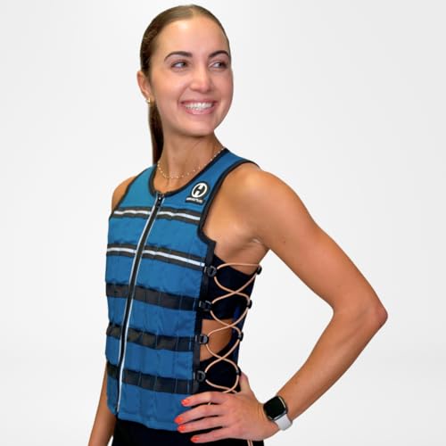 Hyperwear HyperVest ELITE Adjustable Weighted Vest for Women and Men — Thin Steel Weights, Stretch CORDURA Fabric — Weight Vest for Walking, Running, Strength Training - size: Large 10 Pounds Blue