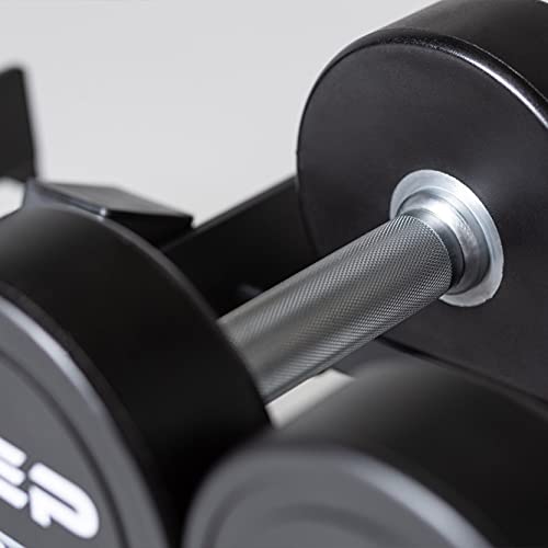 REP Fitness Urethane Coated Round Dumbbells, 5 to 100 lbs, Singles or Pairs, With or Without Rack, Steel Core, Rubber Encased, Chrome Handles, Professional Weights for Home Gym Strength Training - style: 5-75 lb set
