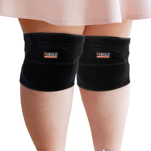 HUEGLO Dance Volleyball Knee Pads for Women Plus Size Soft Cushion,XXL | Adult Soft Sponge Pads Prevents Floor Burns,Adjustable Breathable Velcro Straps for Secure Fit.Comfortable for Men Dance,Pole - color: Black, size: XX-Large