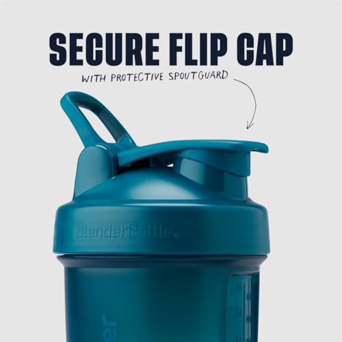 BlenderBottle Shaker Bottle with Pill Organizer and Storage for Protein Powder, Classic V2 ProStak System, 22-Ounce, Ocean Blue - color: Ocean Blue