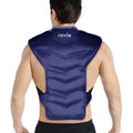 REVIX Large Ice Pack for Back and Shoulder Discomfort Relief, Reusable Gel Cold Pack with Soft Plush Lining, Flexible & Long-Lasting Cold Therapy Wrap, Navy - color: Navy